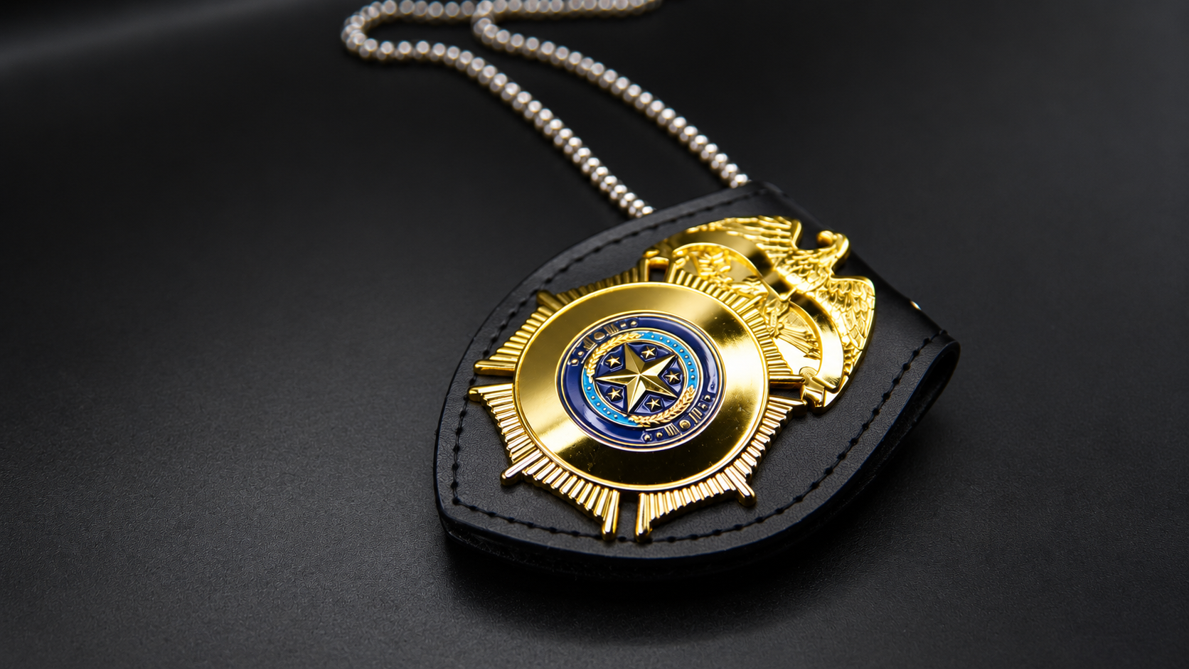 Custom Police Badge 6 angled view